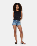 Mini-short en jean taille basse