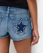 Mini-short en jean taille basse