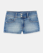 Mini-short en jean taille basse