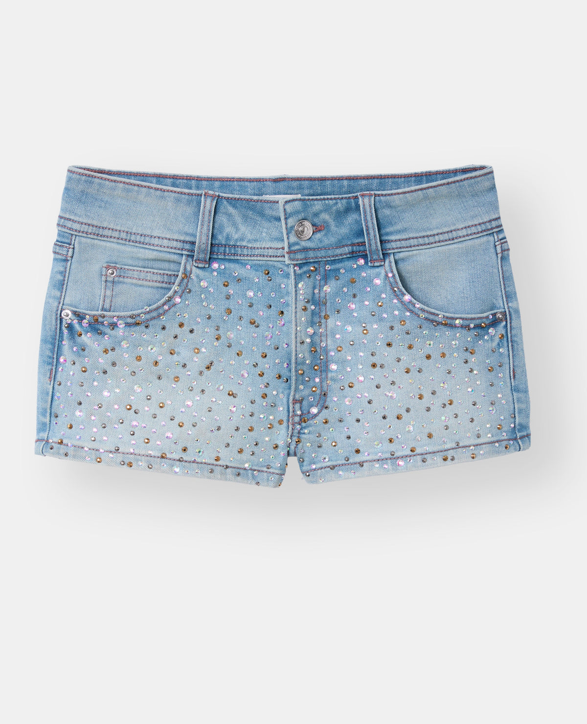 Short mini en jean avec strass