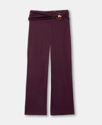 Pantalon droit en maille avec détail bijou et pierres