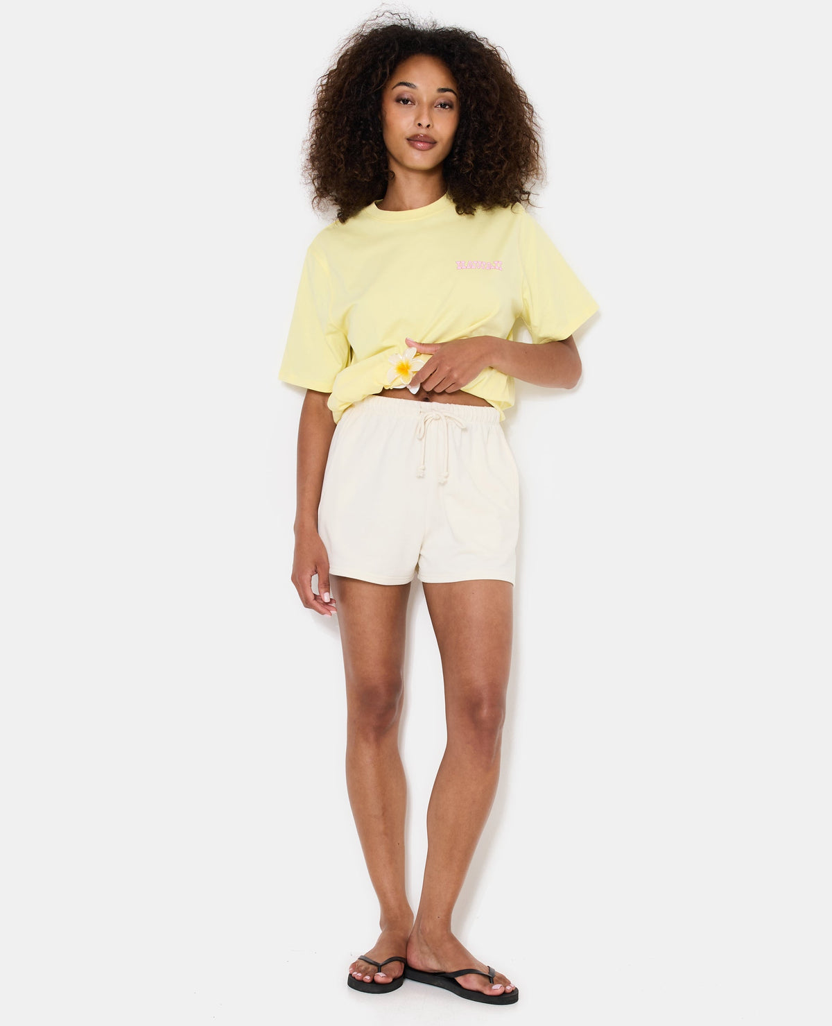 Short en molleton taille élastiquée