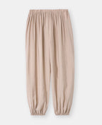 Pantalon bouffant en tissu satiné