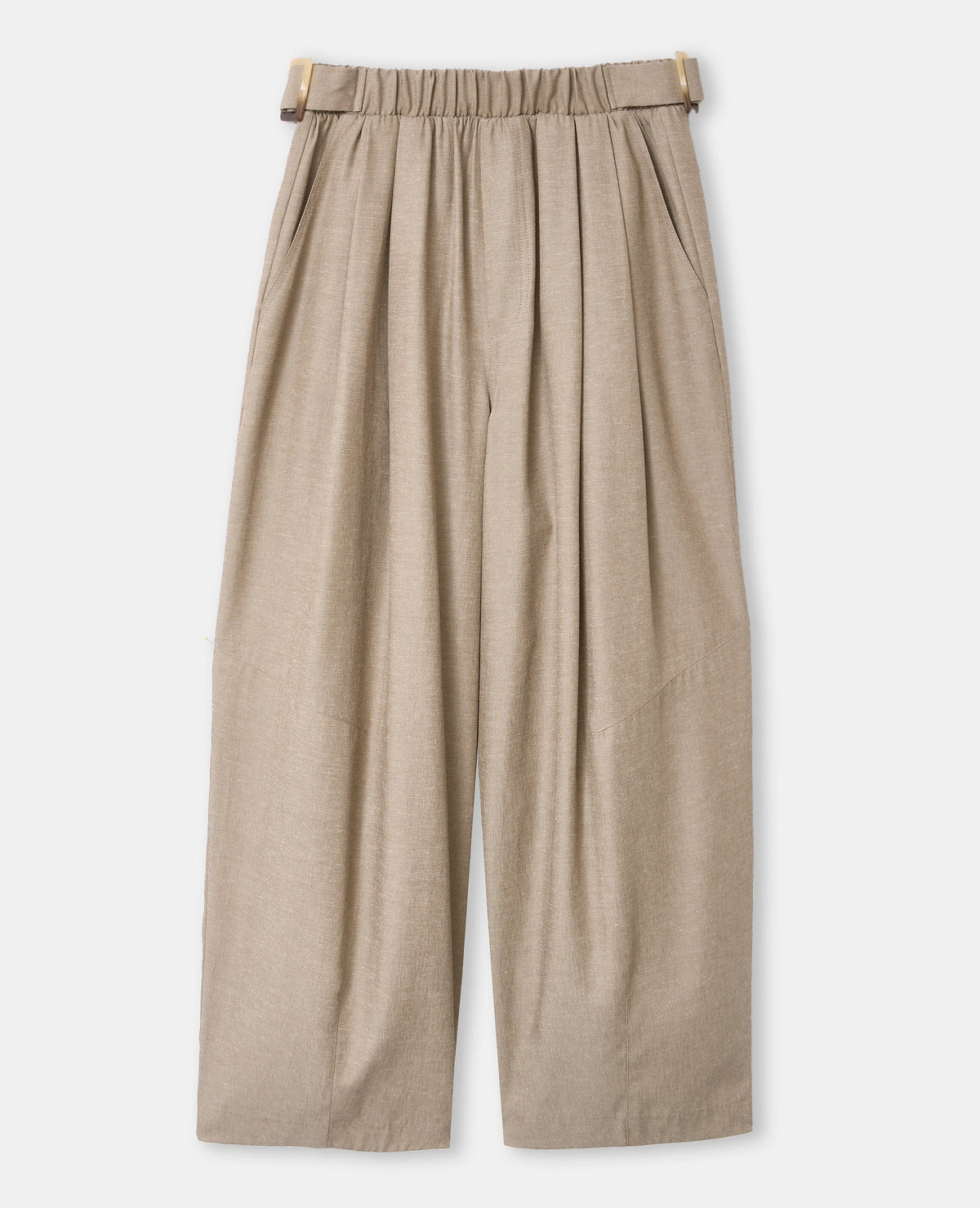 Pantalon barrel avec lin