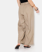 Pantalon barrel avec lin