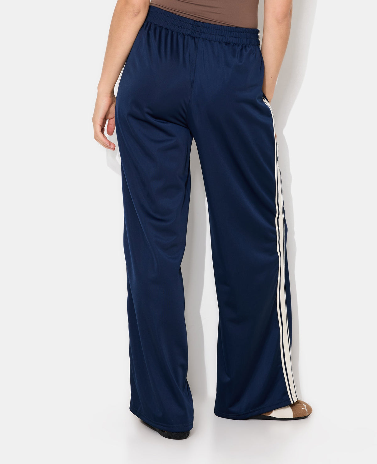 Pantalon de jogging droit avec bandes contrastées