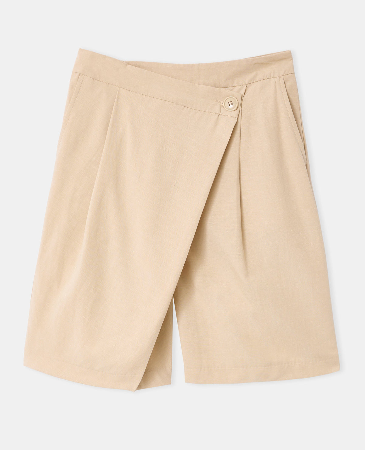Bermuda taille décalée avec pinces