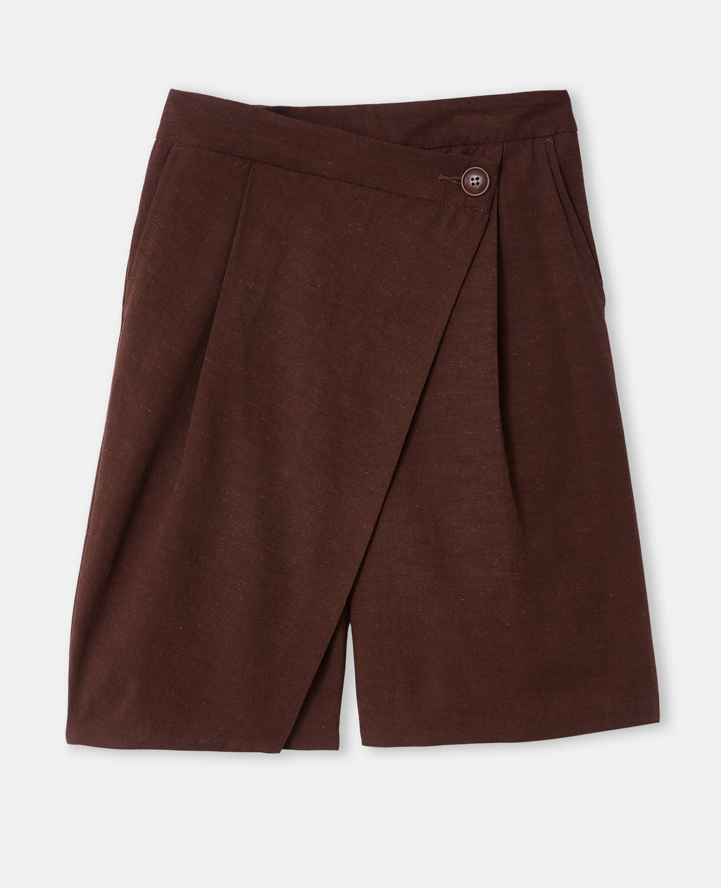 Bermuda taille décalée avec pinces