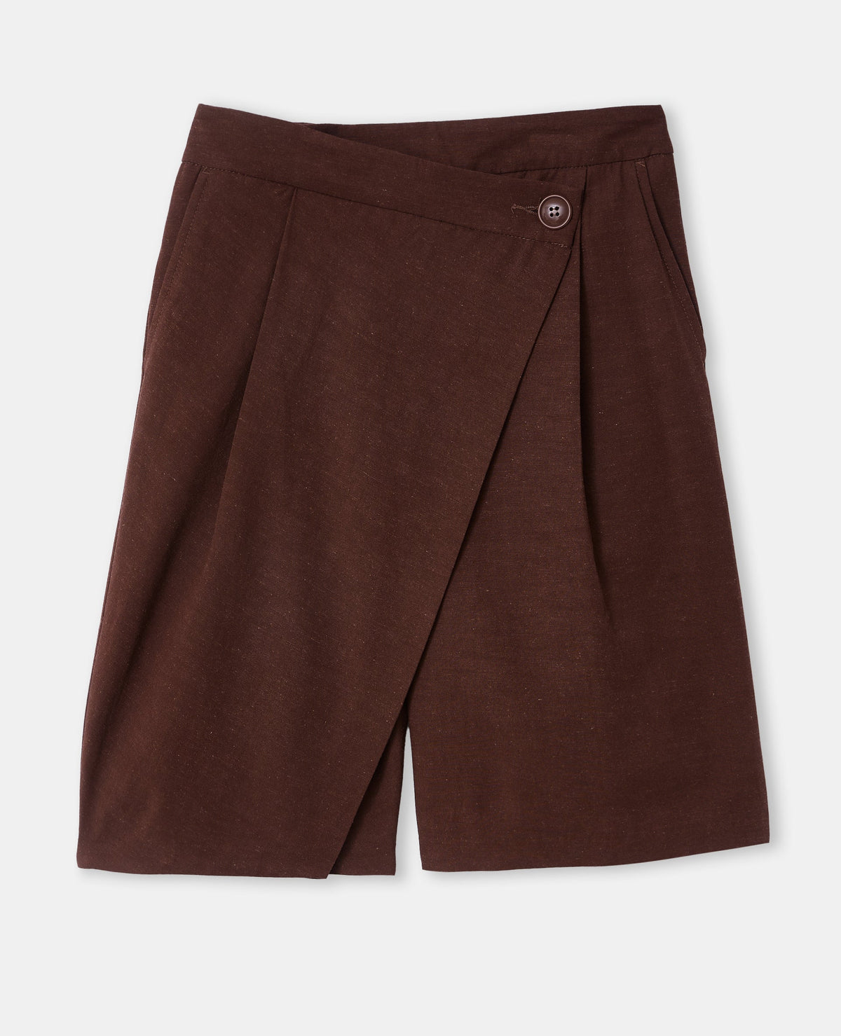 Bermuda taille décalée avec pinces