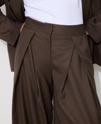 Pantalon city avec plis devant