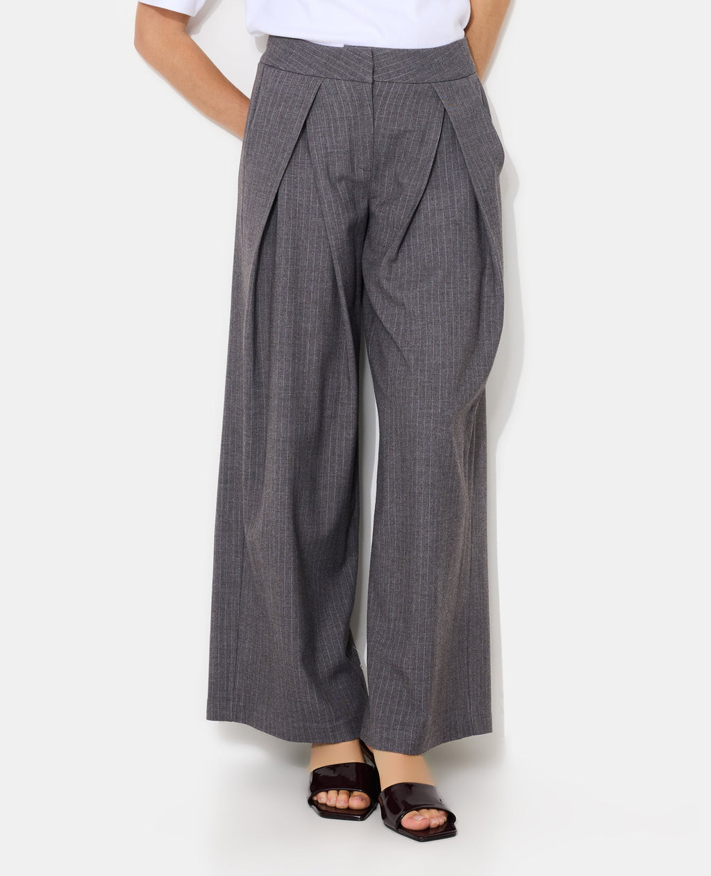 Pantalon city avec plis devant