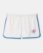 Short mini en molleton avec fleur