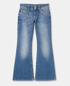 Jean flare taille basse avec 2 boutons