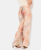 Pantalon fluide et droit effet marbré