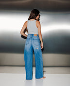 Jean destroy extra wide taille haute