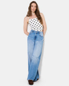 Jean destroy extra wide taille haute