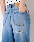 Jean destroy extra wide taille haute