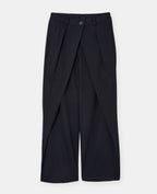 Pantalon city avec plis et pinces effet superposition