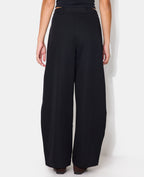 Pantalon city avec plis et pinces effet superposition