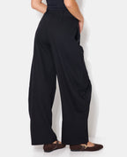 Pantalon city avec plis et pinces effet superposition