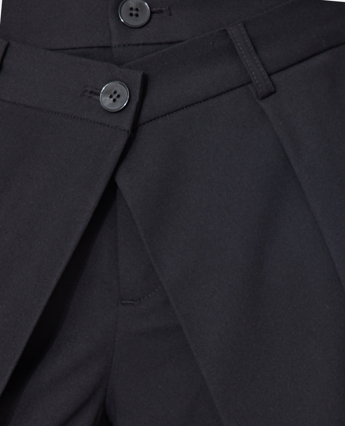 Pantalon city avec plis et pinces effet superposition