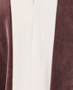 Pantalon de jogging droit en velours bicolore