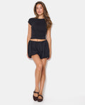 Short boule taille élastiquée