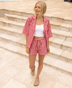 Short de pyjama motif vichy