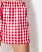 Short de pyjama motif vichy
