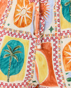 Pantalon ample motif soleils et lunes