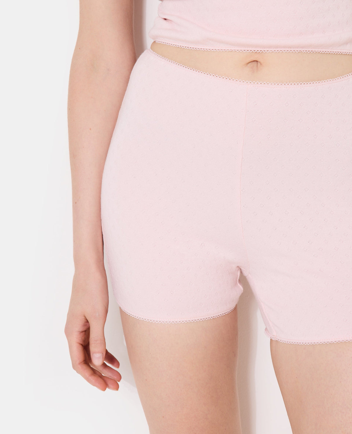 Bas de pyjama short en maille pointelle