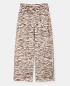 Jean wide motif zèbre avec ceinture décalée