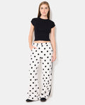 Pantalon de jogging à pois avec bandes contrastées