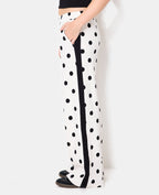 Pantalon de jogging à pois avec bandes contrastées