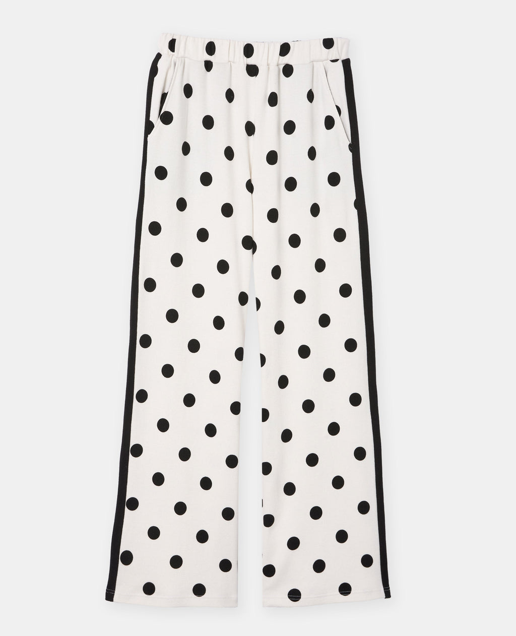 Pantalon de jogging à pois avec bandes contrastées
