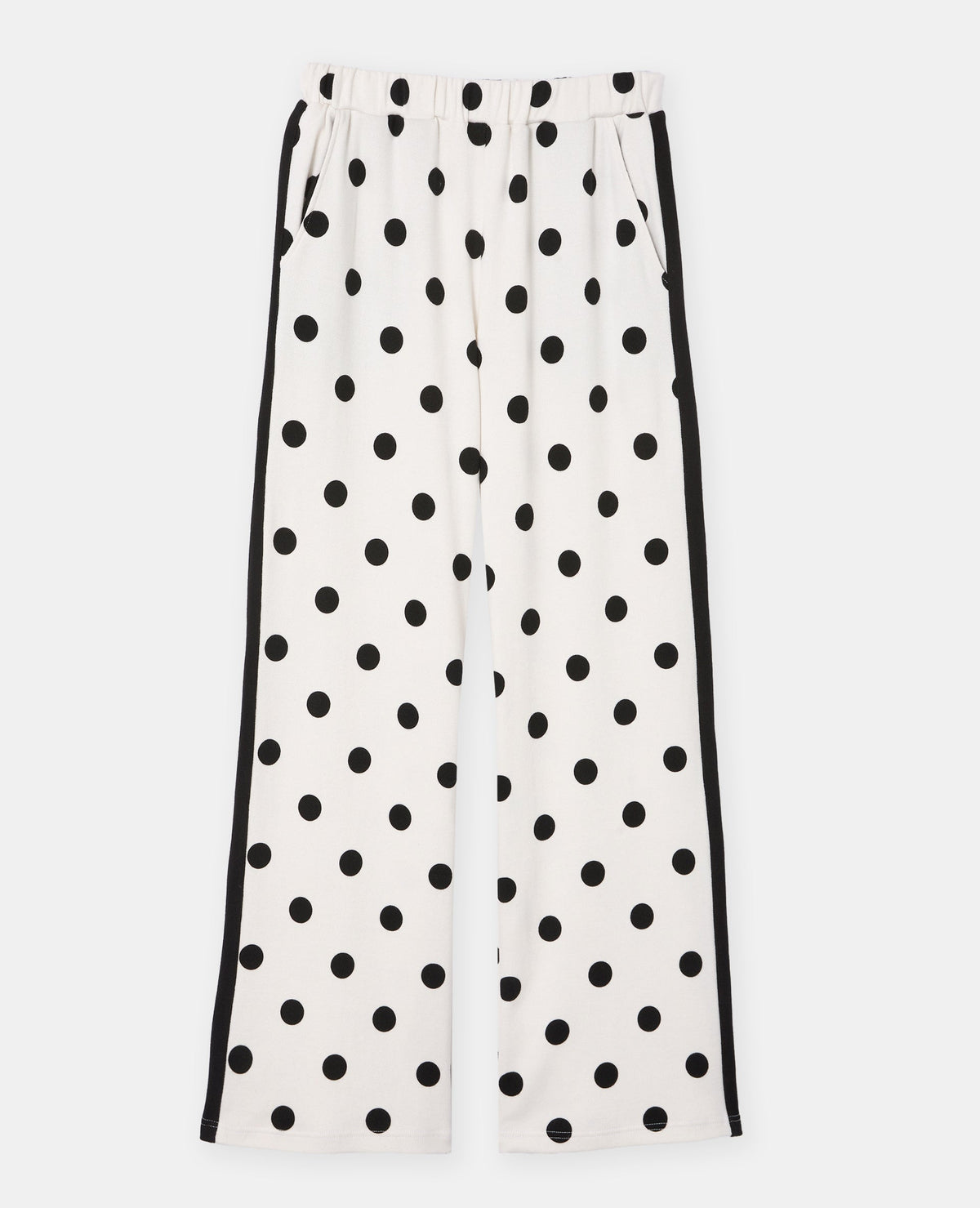 Pantalon de jogging à pois avec bandes contrastées
