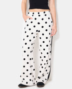 Pantalon de jogging à pois avec bandes contrastées