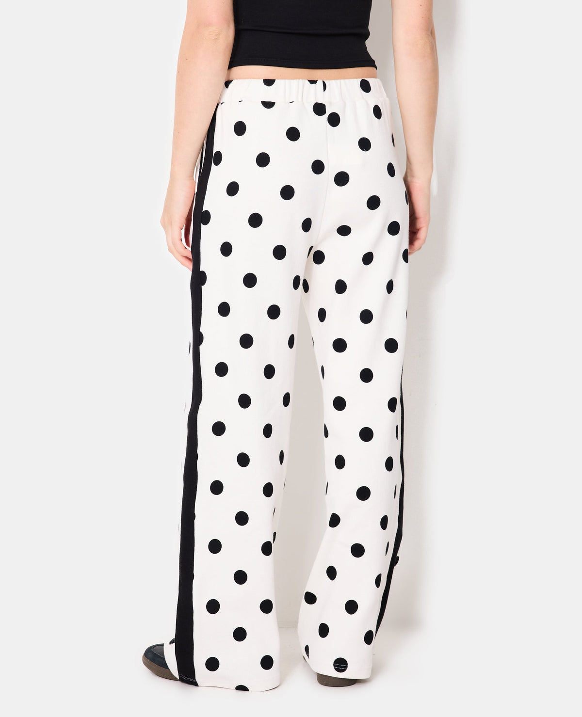 Pantalon de jogging à pois avec bandes contrastées