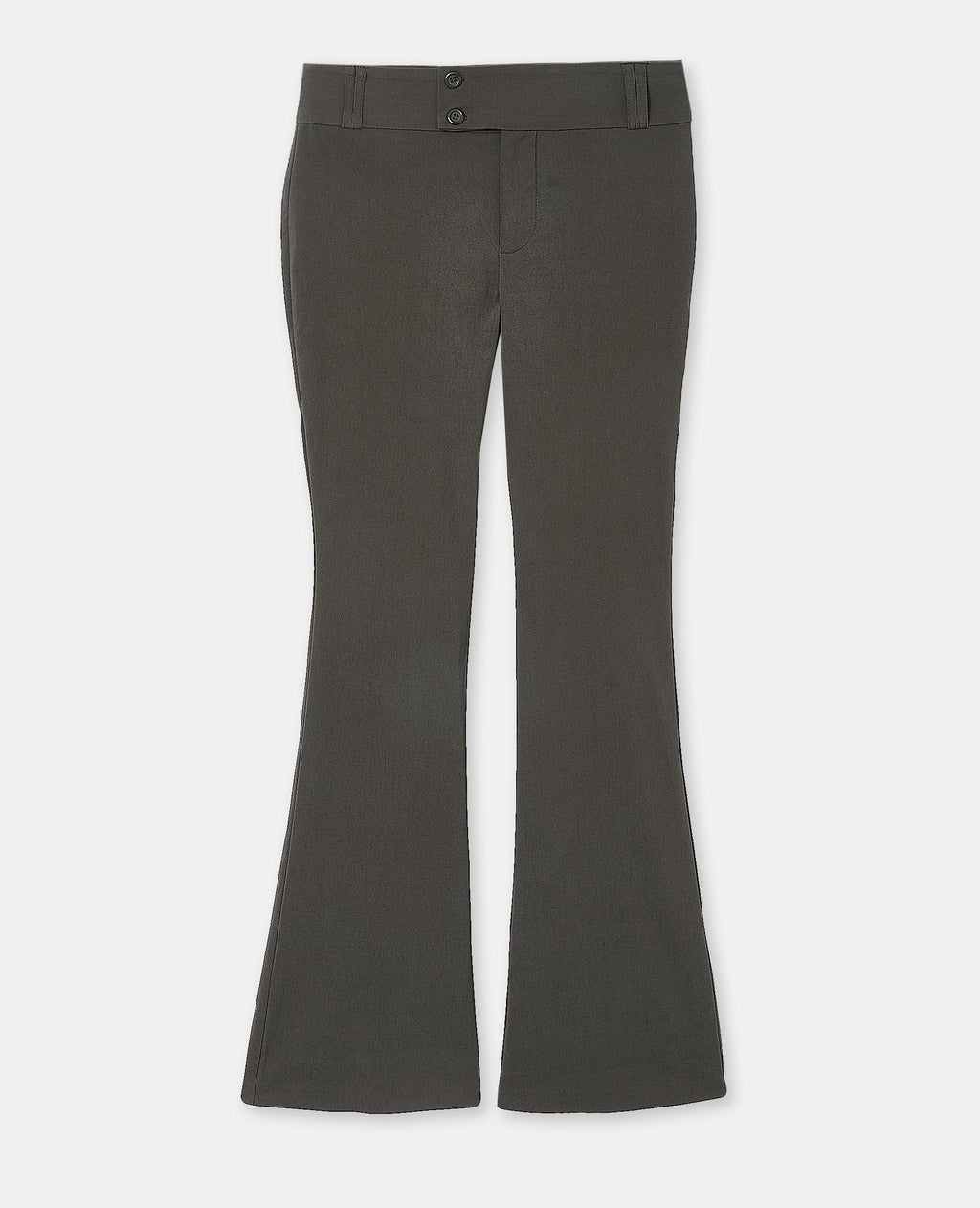 Pantalon flare taille basse en tissu stretch