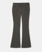 Pantalon flare taille basse en tissu stretch