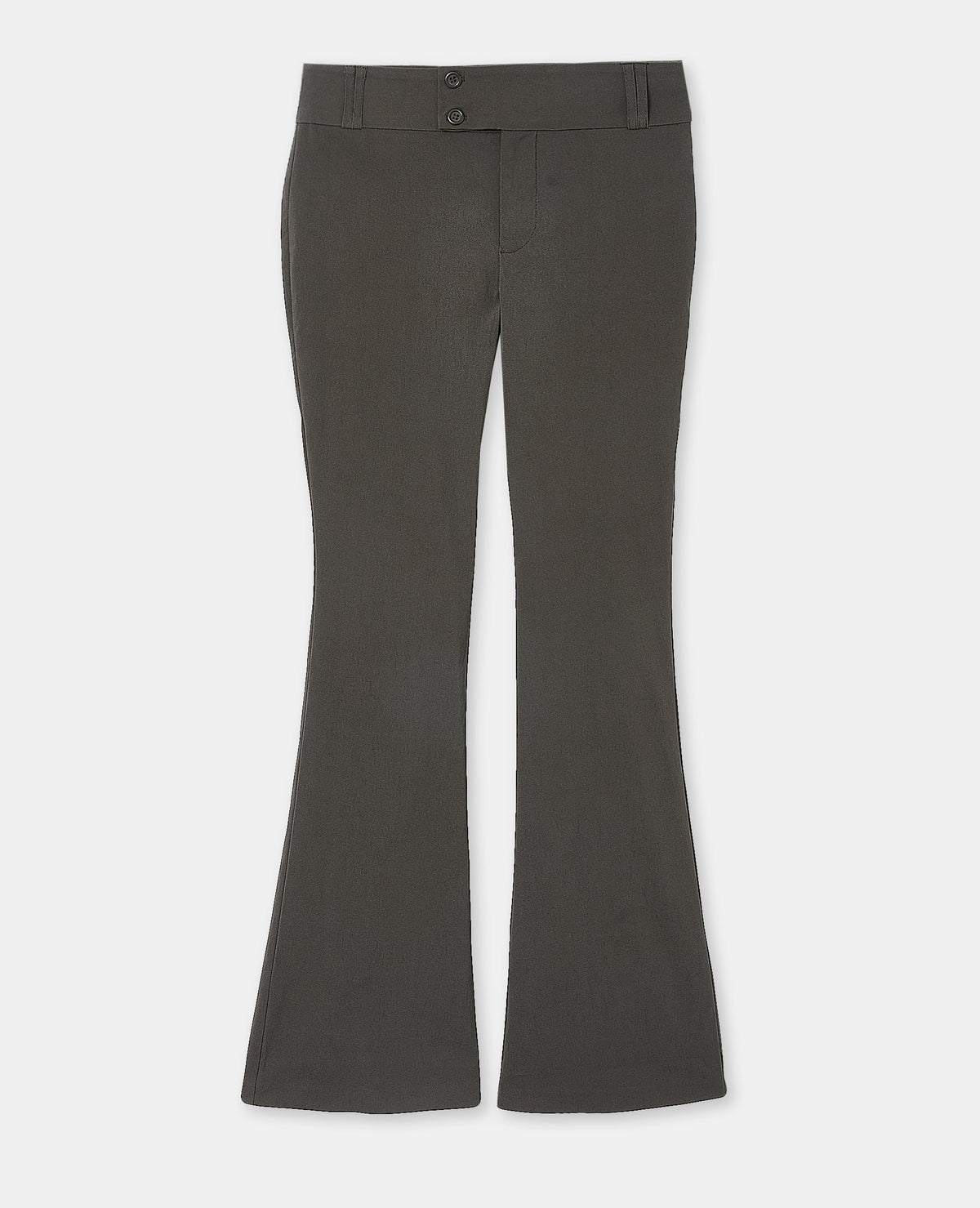 Pantalon flare taille basse en tissu stretch