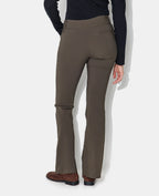 Pantalon flare taille basse en tissu stretch