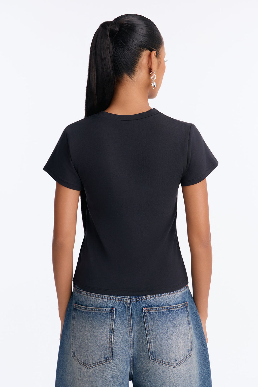T-shirt court Sanrio Les Super Nanas Crossover – Noir