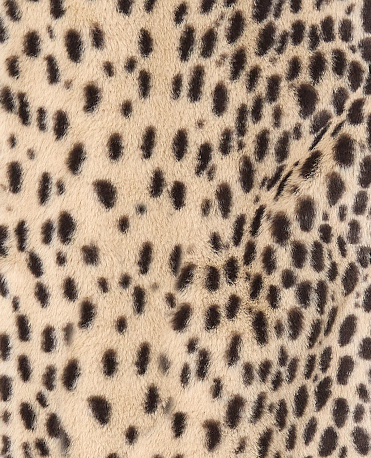 Blouson forme chemise en fausse fourrure motif guépard