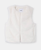 Blouson sans manches en fausse fourrure