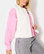 Blouson sans manches en fausse fourrure