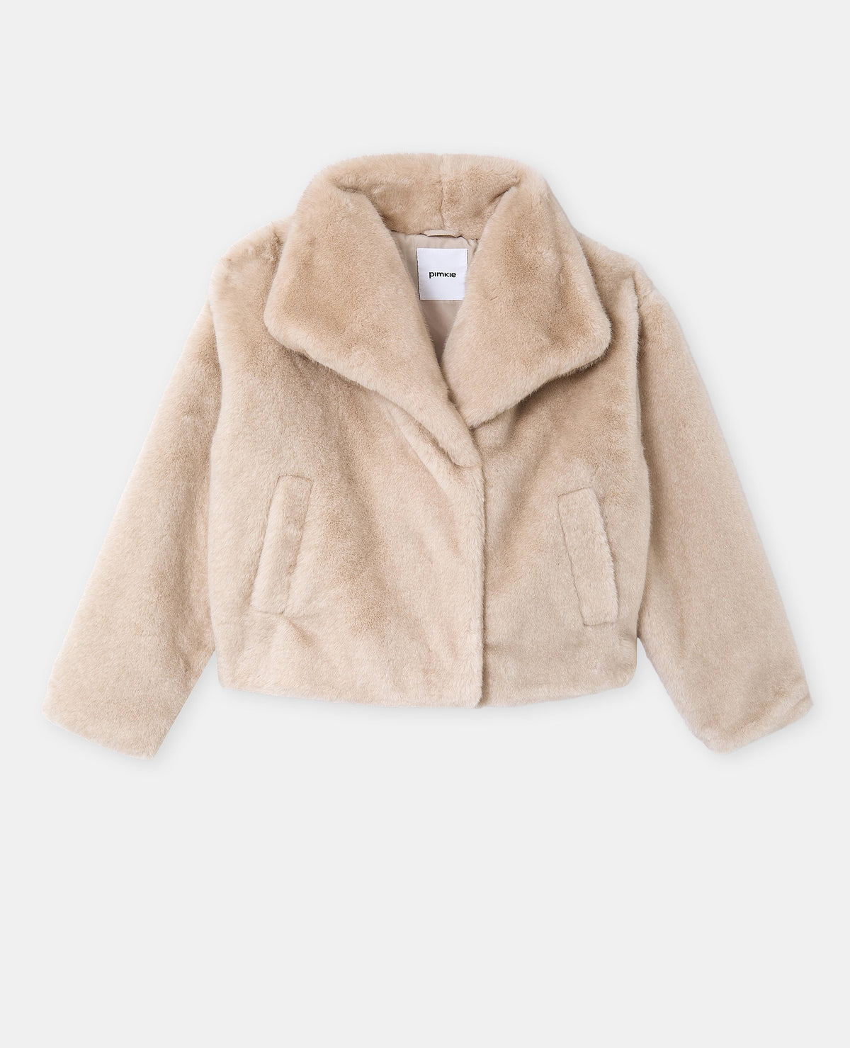 Blouson fausse fourrure avec grand col
