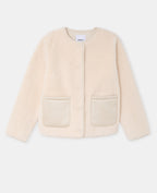 Blouson en sherpa façon peau lainée
