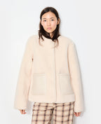 Blouson en sherpa façon peau lainée