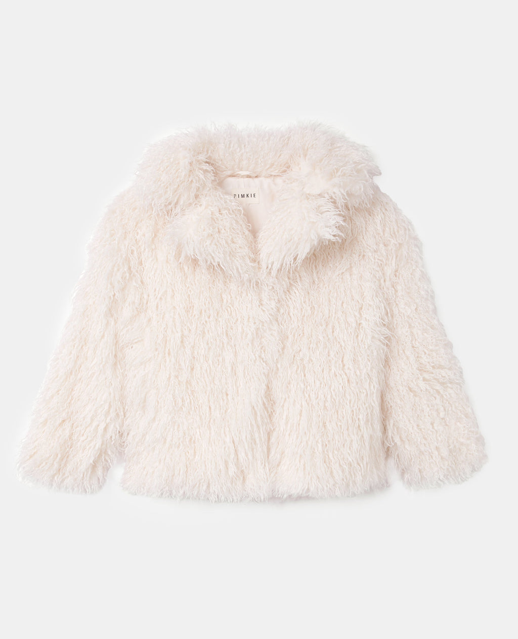 Manteau shaggy en fourrure bouclée